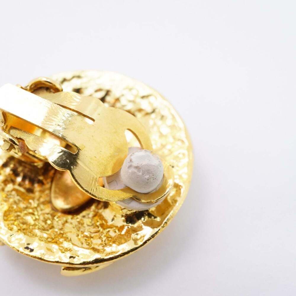 CHANEL Gold Logo Earrings - Picture 6 of 7